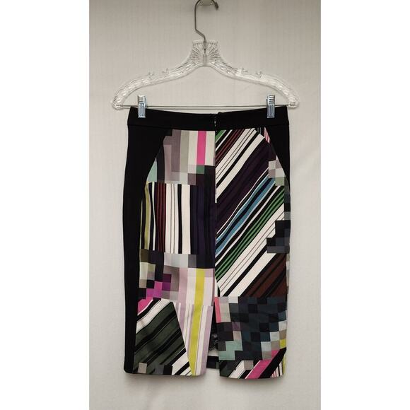 Trina Turk Multicolor Black Striped Printed Pencil Skirt  Size 2 - Picture 5 of 7